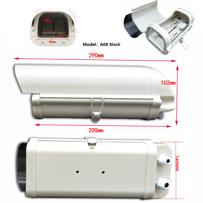 6 /8 /10 /12 Inch Outdoor waterproof Aluminum Alloy cctv housing Case and cctv bullet camera housing case for CCTV