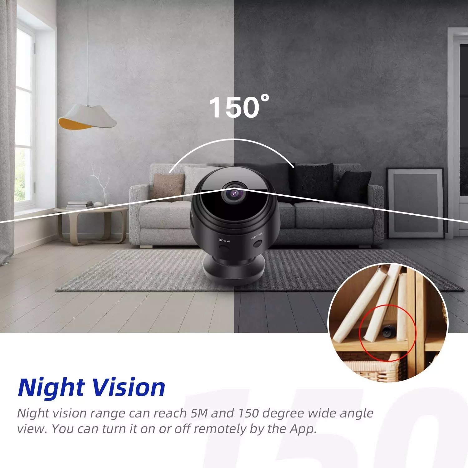 Anspo A9 Wifi Mini Camera Wholesale 1080P Home Security System P2P Surveillance Wireless Mini Wifi Indoor Camera
