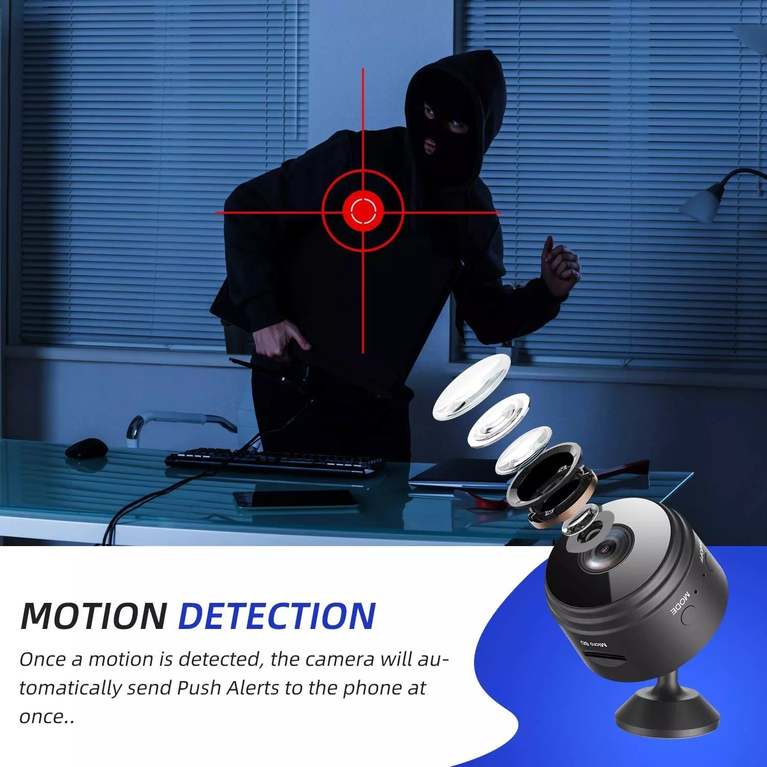 Anspo A9 Wifi Mini Camera Wholesale 1080P Home Security System P2P Surveillance Wireless Mini Wifi Indoor Camera