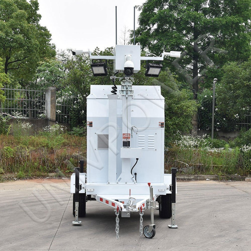 Mobile solar powered lighting trailer safety camera for mining monitoring solar energy system