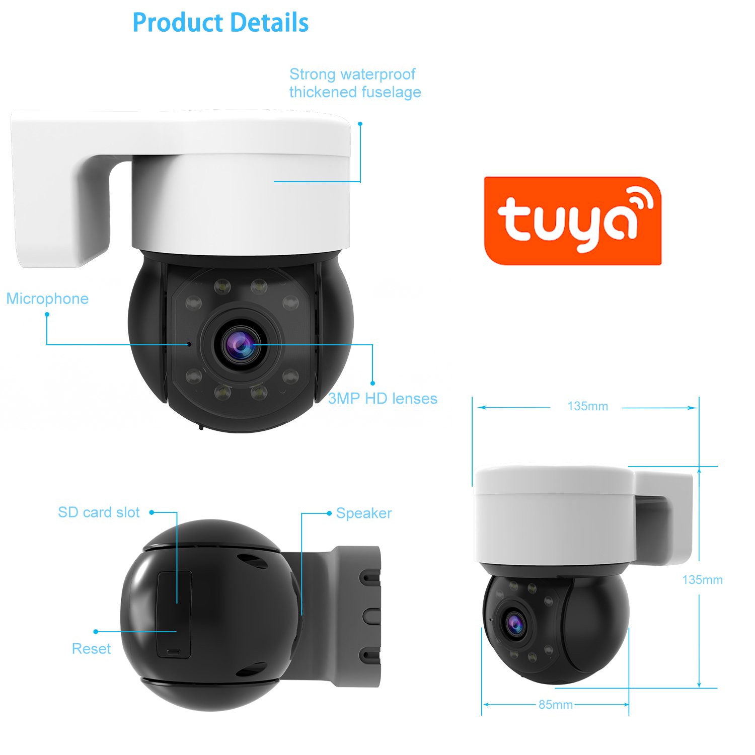Good Quality Factory Directly Outdoor Surveillance Wireless Wifi Ip Security Ptz Cctv Camera