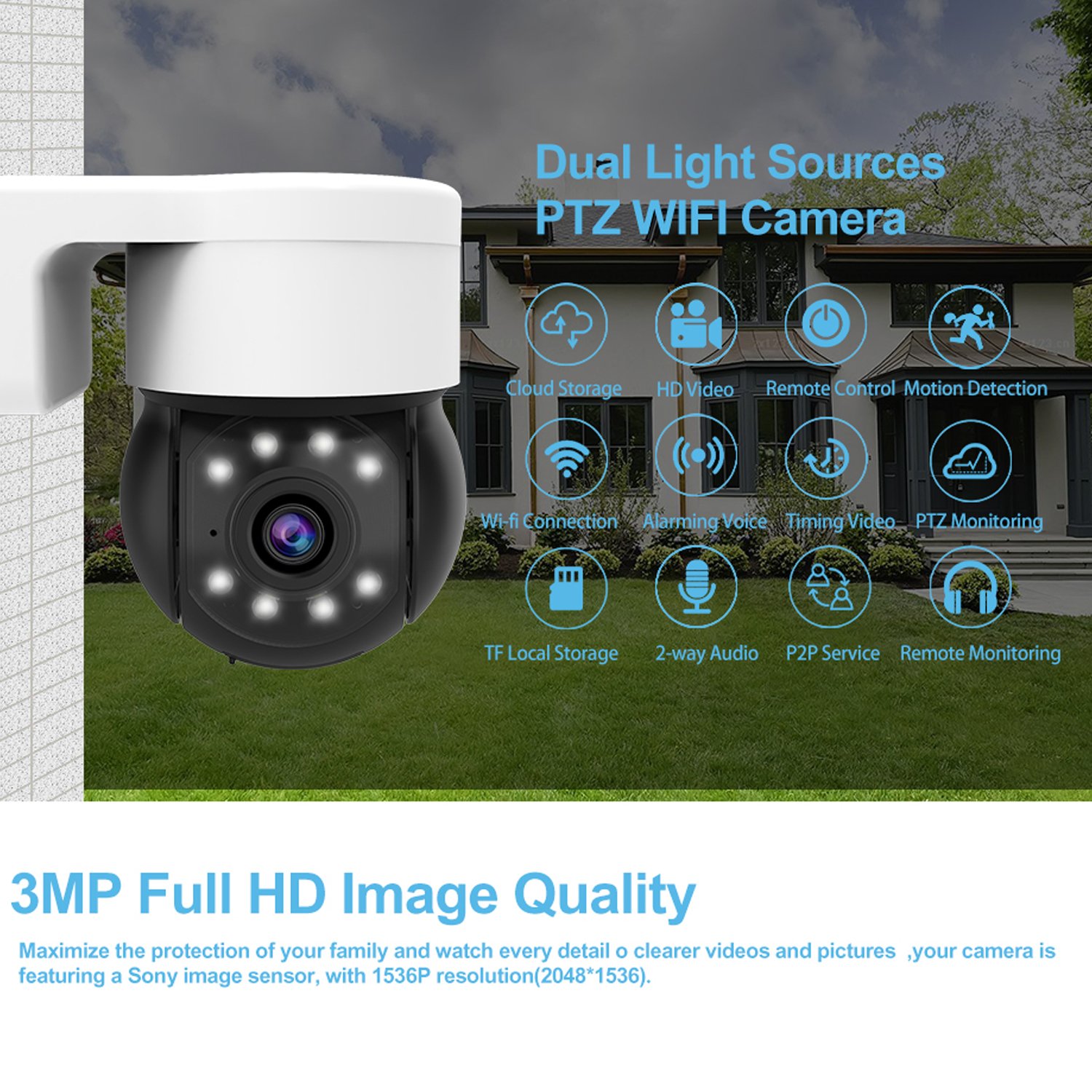 Good Quality Factory Directly Outdoor Surveillance Wireless Wifi Ip Security Ptz Cctv Camera