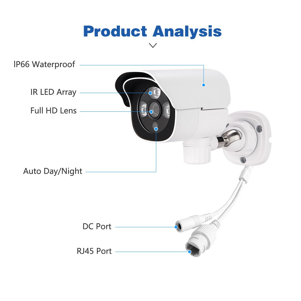 8 Channel 5MP IP Camera Poe Nvr Kit H.265+ High Compression Ratio Security Camera System 8MP NVR Surveillance System