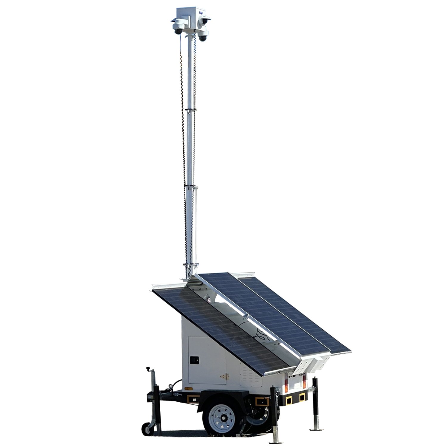 Customized CCTV monitoring security solar surveillance trailer