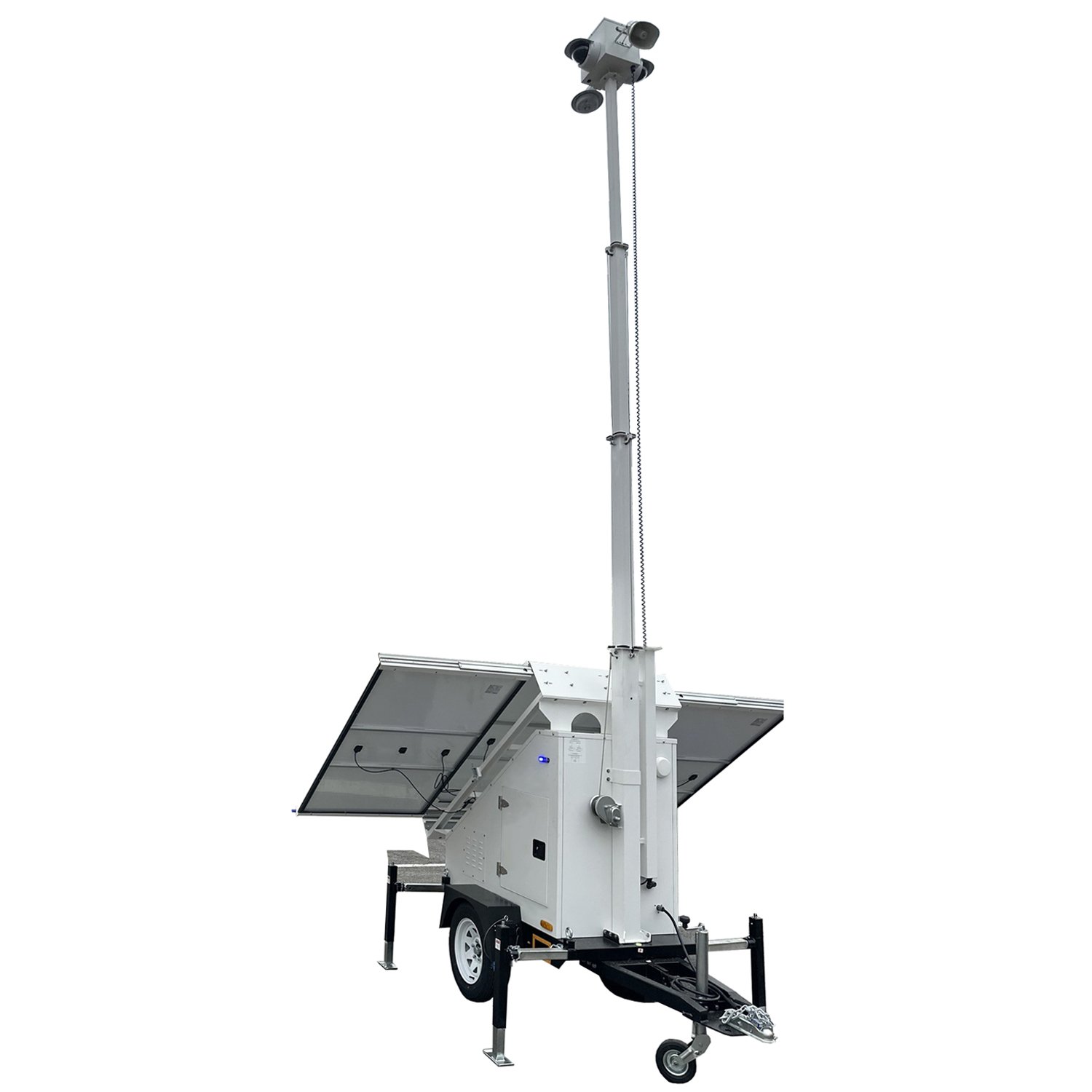 Customized CCTV monitoring security solar surveillance trailer