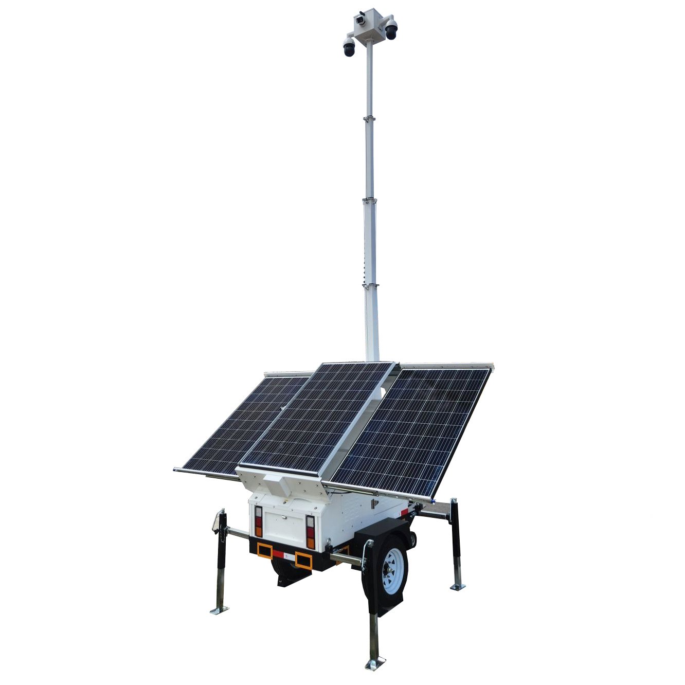Customized CCTV monitoring security solar surveillance trailer