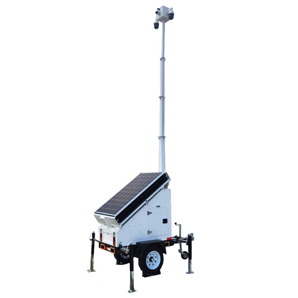 Customized CCTV monitoring security solar surveillance trailer