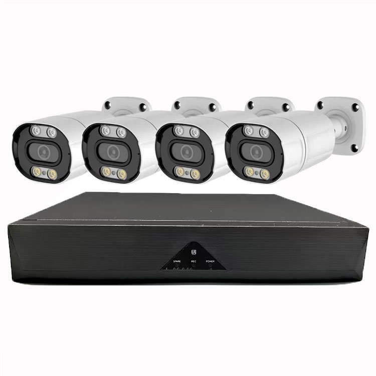 4ch 8ch hot selling full color night vision POE surveillance home outdoor security bullet CCTV NVR kit camera system