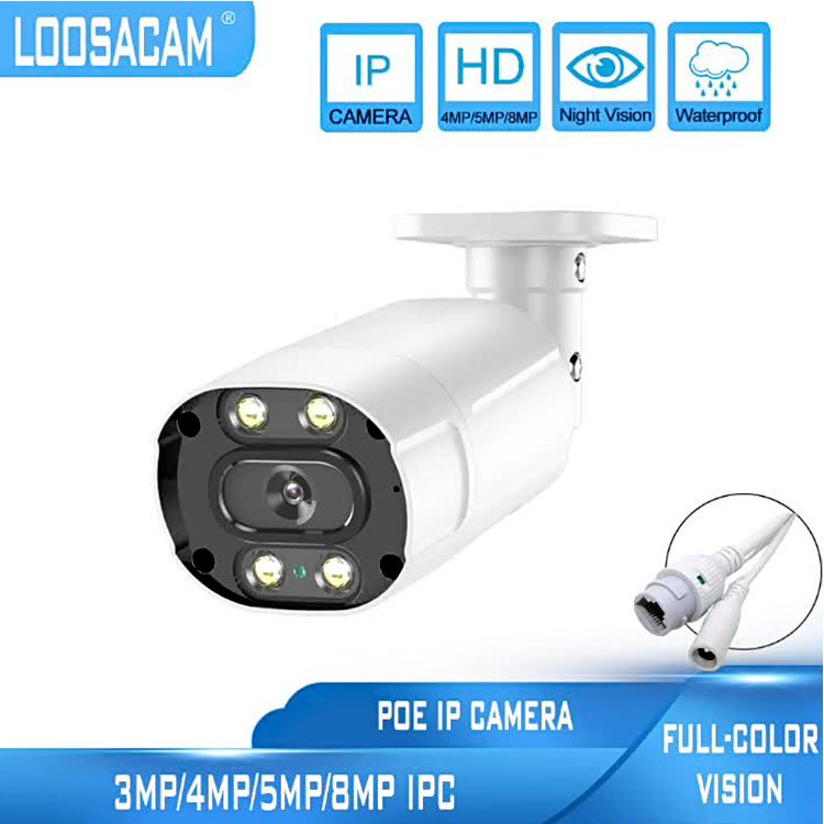 4ch 8ch hot selling full color night vision POE surveillance home outdoor security bullet CCTV NVR kit camera system