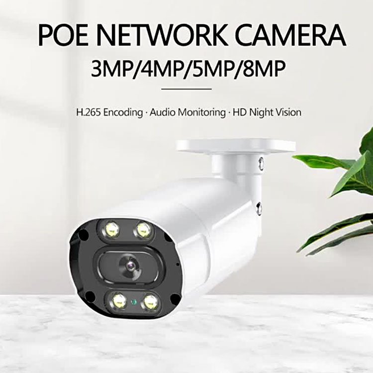 4ch 8ch hot selling full color night vision POE surveillance home outdoor security bullet CCTV NVR kit camera system