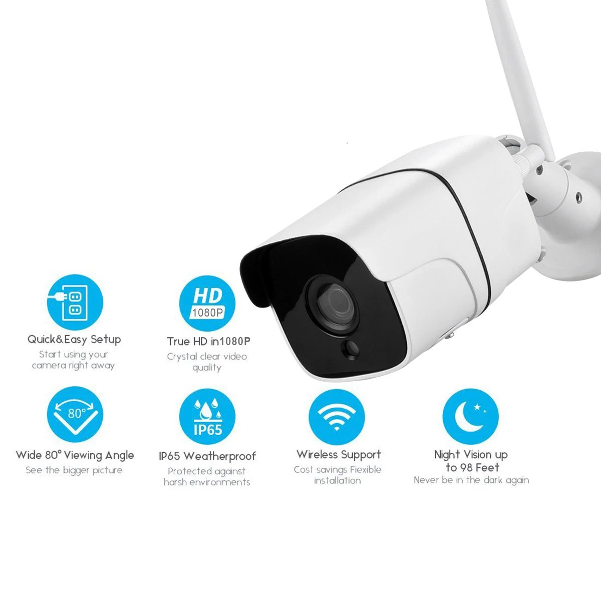 Echo Show Google Home Available Outdoor CCTV Camera Tuya WiFi IP 3MP Security Surveillance Two Way Intercom IP66 Human Detection