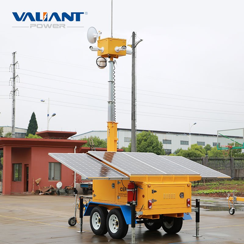 CCTV Surveillance Trailer Solar Energy Power