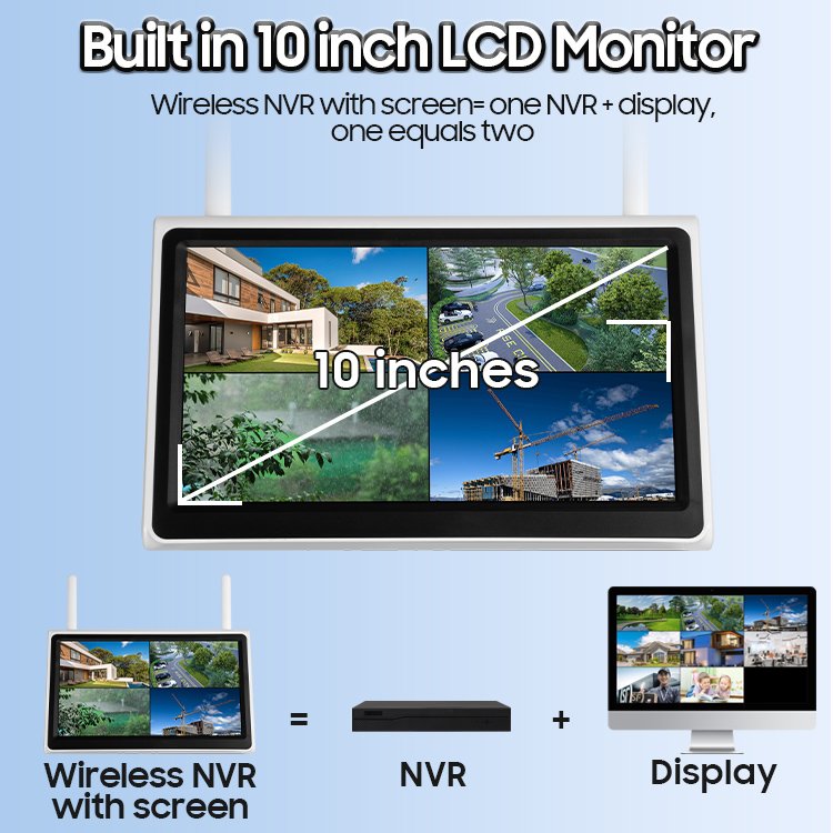LEVOFAST 4MP NVR Kit Wireless Battery Cctv Solar Camera 8 Channel NVR IP Security Dual Camera System 4 Channel PTZ Camera