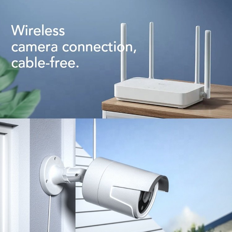 Lermom 4Ch 8Ch 3Mp Lcd Monitor Tuya Dvr Wire Free Security Surveillance Camera System Wireless Online Nvr Camera Set