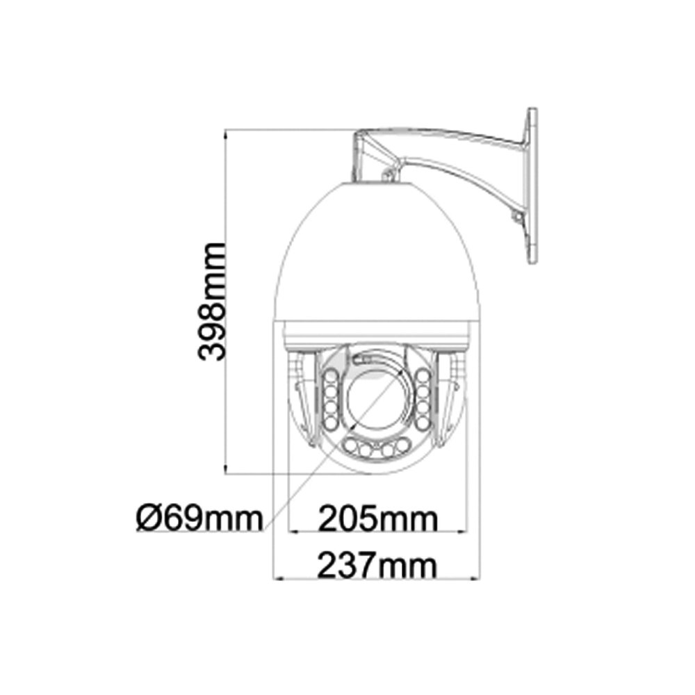 Construction Site CCTV Remote Monitoring 120dB WDR 50X Zoom Wired PTZ Speed Dome CCTV Camera IR 300m Surveillance System