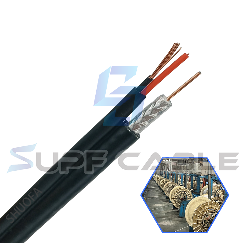 all kinds of Customizable RG59+POWER RG6+POWER cable for monitoring system