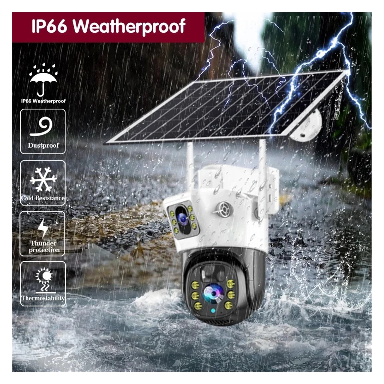 Senhuo 4G SIM card solar camera WiFi HD night vision IP CCTV monitoring IP66 waterproof 2-channel audio PIR humanoid detection