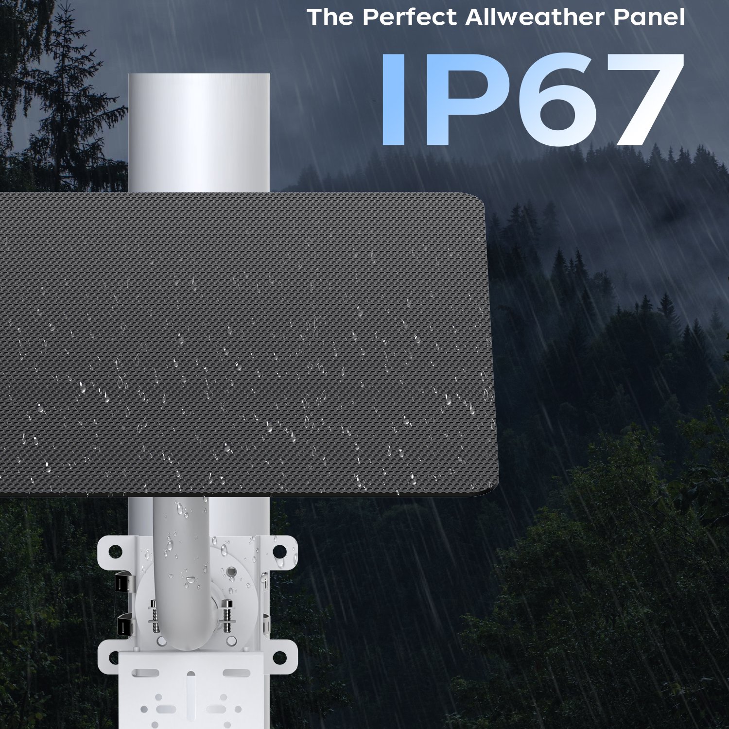 TecDeft ultra-thin bezel-less solar panel with high conversion rate monocrystalline silicon power for solar surveillance camera