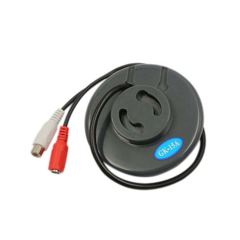 GK-15A CCTV Accessories High Fidelity CCTV Microphone Monitoring Device Audio Surveillance Audio Pickup Monitor For CCTV Camera