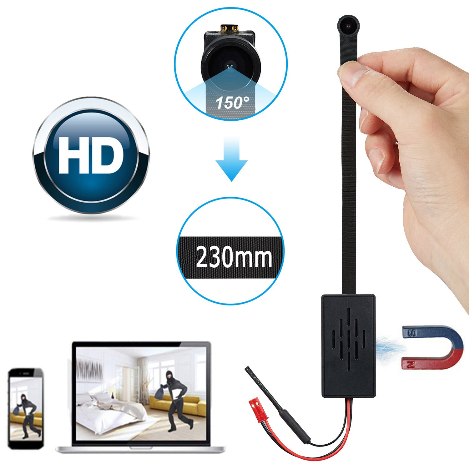 Small Camera DIY Module Mini Wireless Night Vision Camera HD 1080P WiFi Nanny Camera