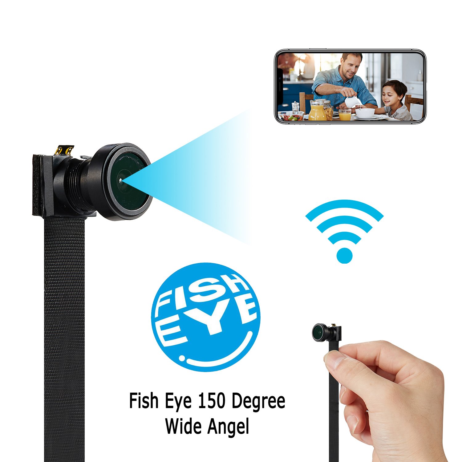 Small Camera DIY Module Mini Wireless Night Vision Camera HD 1080P WiFi Nanny Camera