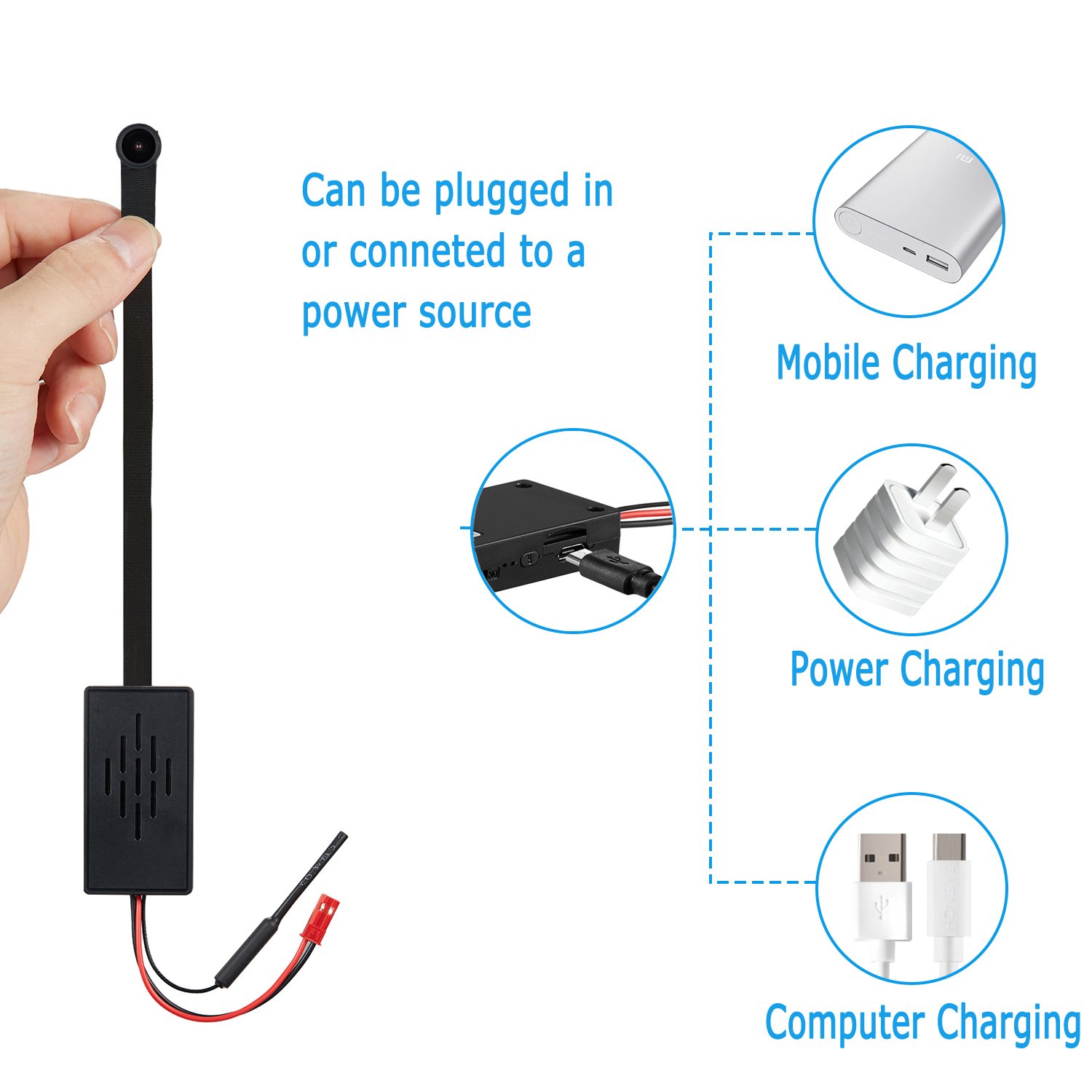 Small Camera DIY Module Mini Wireless Night Vision Camera HD 1080P WiFi Nanny Camera