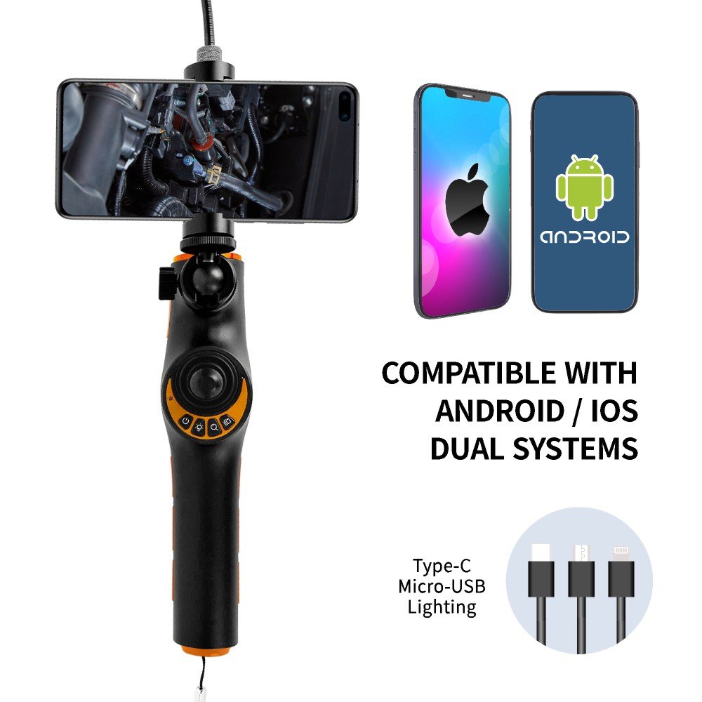 China VSNDT WS-TC 360 degree borescope camera portable endoscope camera with Android and IOS dual systems car videoscope