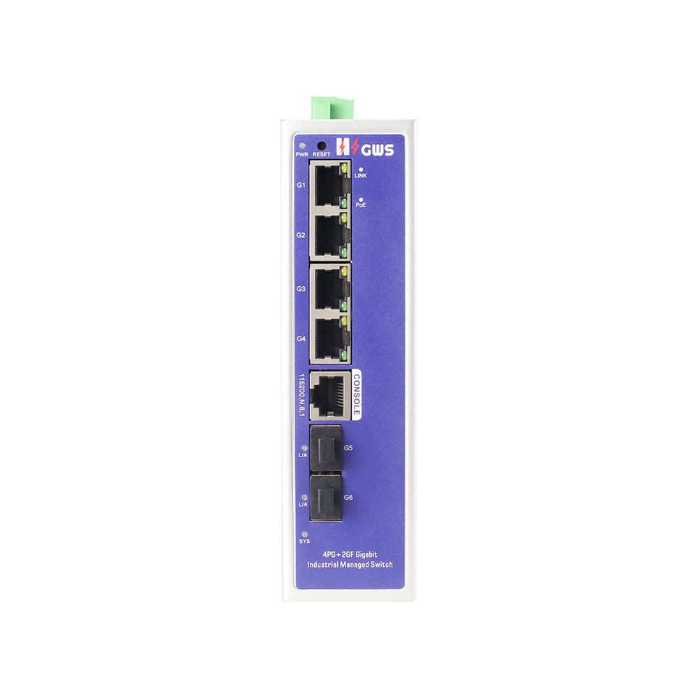 64Gbps network management Switch 4*10/100/1000M+2*100/1000M SFP optical port slot industrial PoE network switch