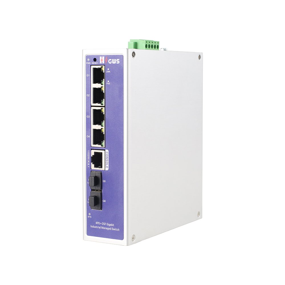 64Gbps network management Switch 4*10/100/1000M+2*100/1000M SFP optical port slot industrial PoE network switch