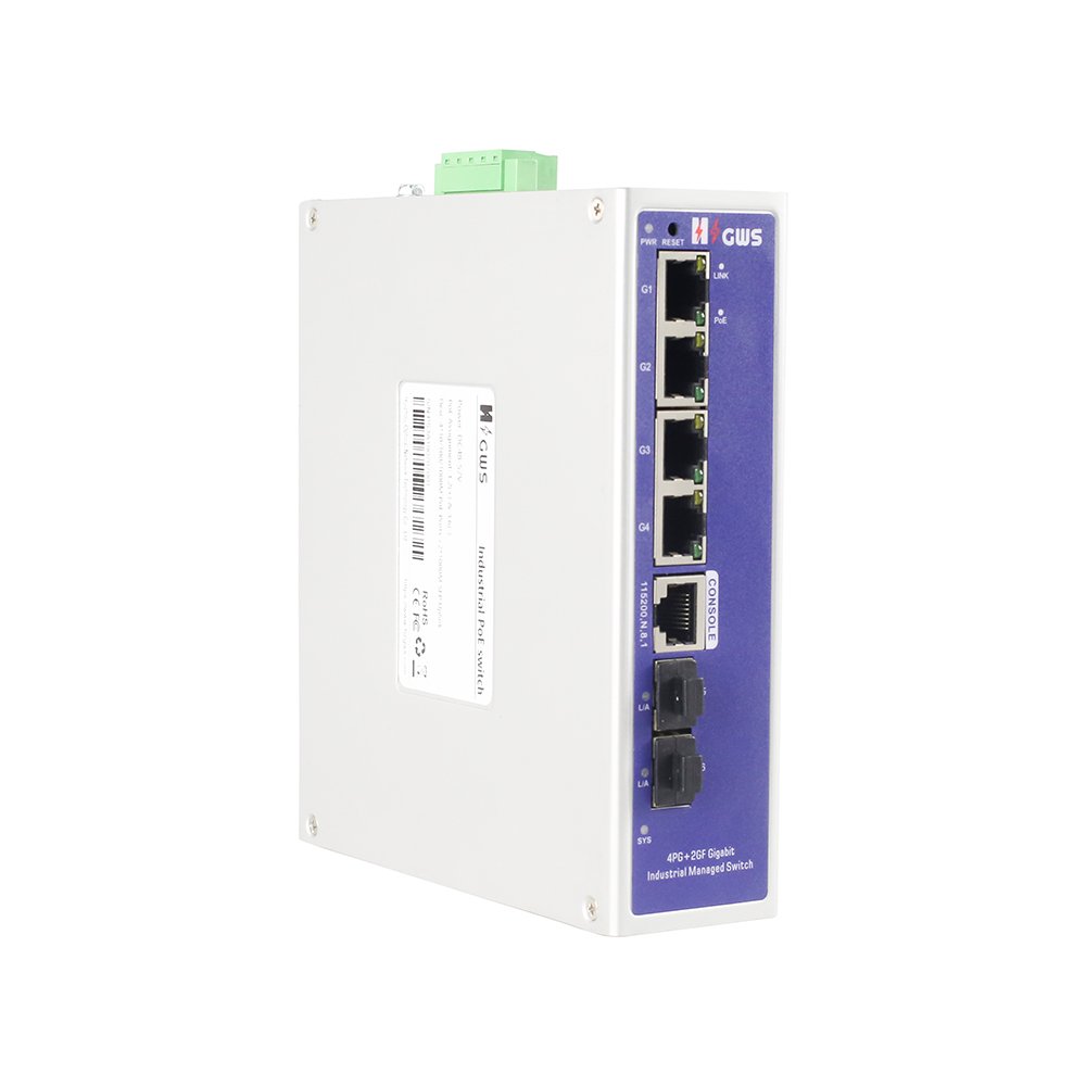 64Gbps network management Switch 4*10/100/1000M+2*100/1000M SFP optical port slot industrial PoE network switch