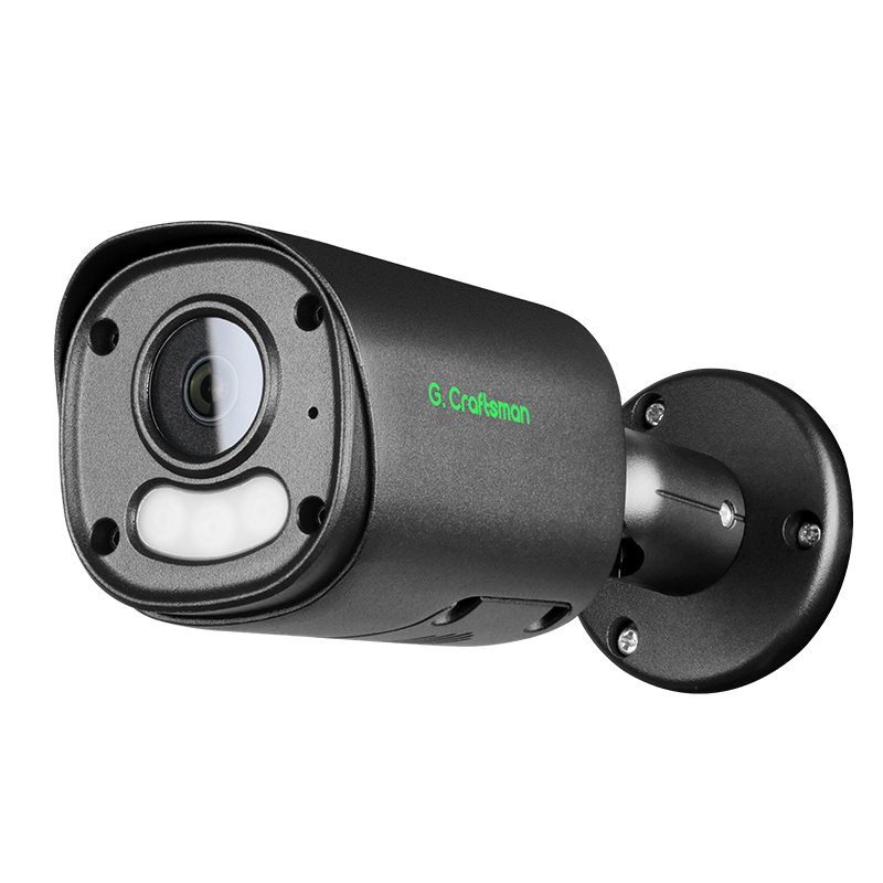 GA-YUFW-M8SS-B GCraftsman Outdoor Full Color Bullet CCTV IP POE Black Camera with Two-way Audio SD Card Slot