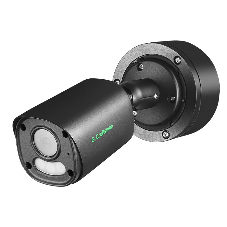 GA-YUFW-M8SS-B GCraftsman Outdoor Full Color Bullet CCTV IP POE Black Camera with Two-way Audio SD Card Slot