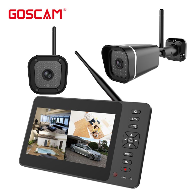 7 Inch 720p 4CH 2.4G Wireless CCTV Home Security Camera System with Night Vision Bullet WiFi SD Card SDK Network Outdoor Use OEM