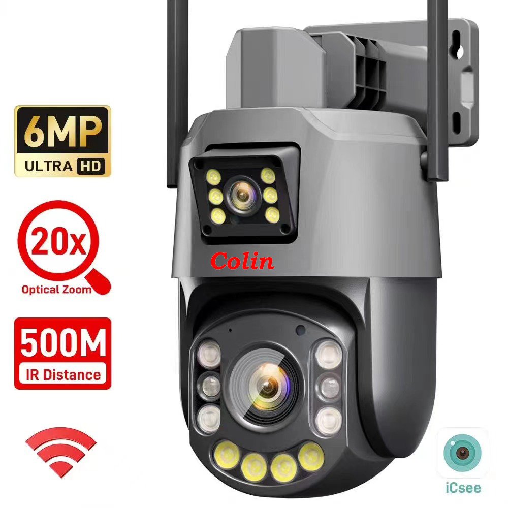 Colin Solar camera 4G sim card Farm Outdoor Ip68 60W 30AH 333WH ptz cctv alert IP 6MP 4k surveillance security camera wireless