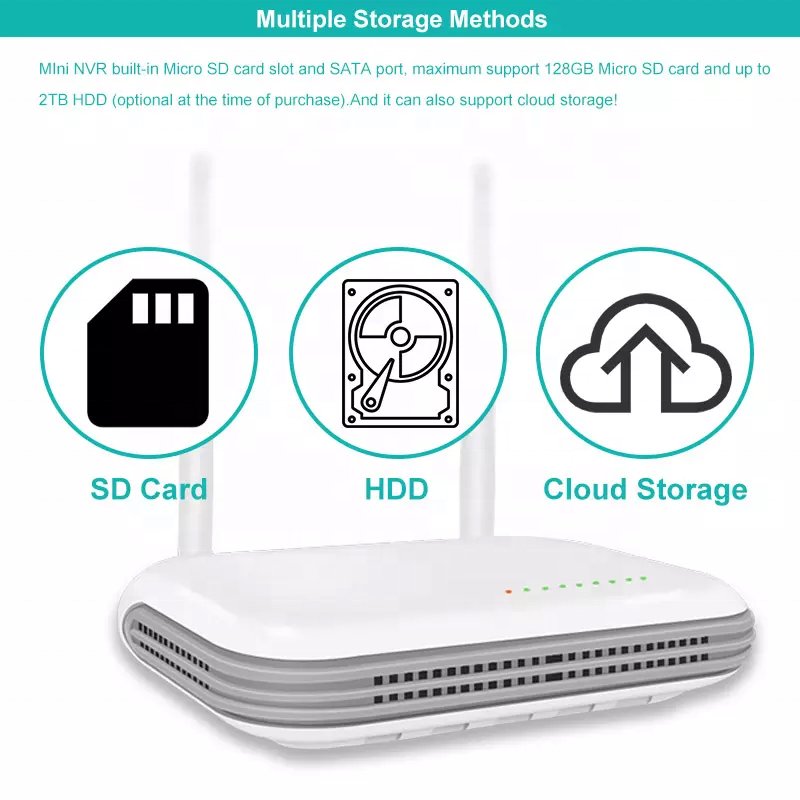 Full HD 4MP Plug and Play H.265 4CH CCTV NVR KIT Night Vision Wireless WiFi Home Security PTZ CCTV Camera Surveillance System