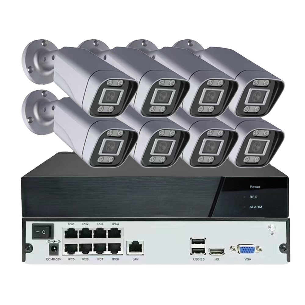 Waterproof IP66 Video Surveillance System TUYA app H.265 3MP CCTV Security Camera System 8CH POE NVR With IP Camera CCTV Kit