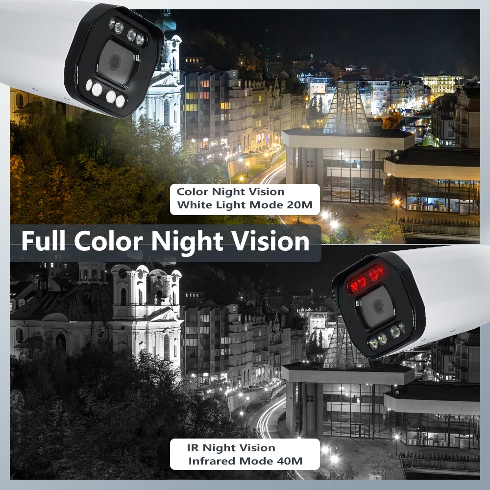 Commercial Security System 4X Zoom Bullet Camera 128GB TF Card 4mm Lens Video Surveillance Outdoor Bullet IP Cam