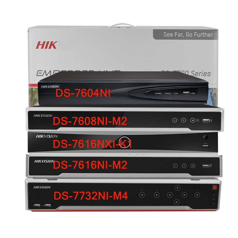 HiK 8-ch 1U 8 POE AcuSense 4K NVR DS-7608NXI-I2/8P/S(E) 16-ch PoE 1U K Series AcuSense 4K NVR DS-7616NXI-K2/16P