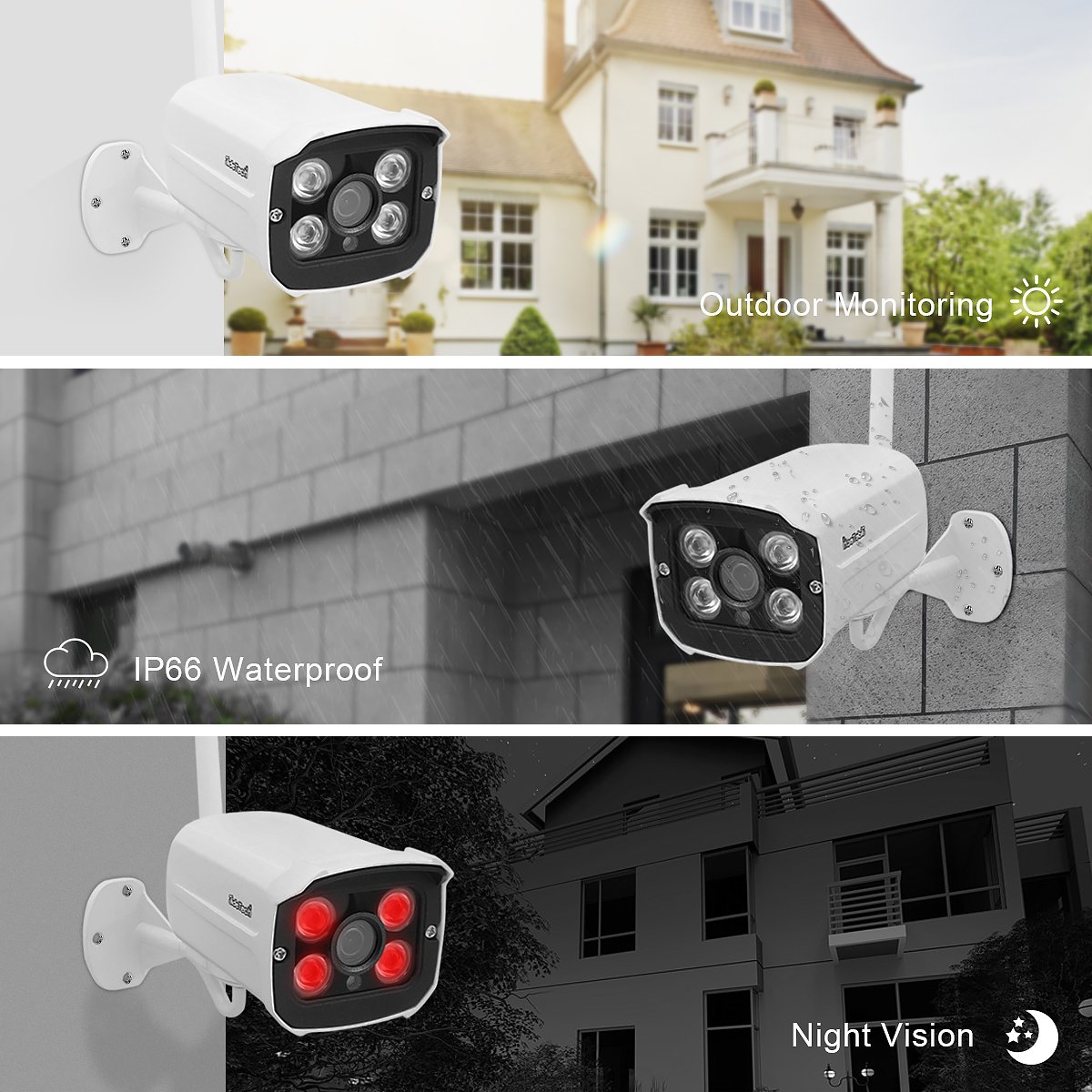 JideTech 1080P Wifi CCTV Camera Home Security HD IR 1080P 4CH 2MP Night Vision Security Camera System
