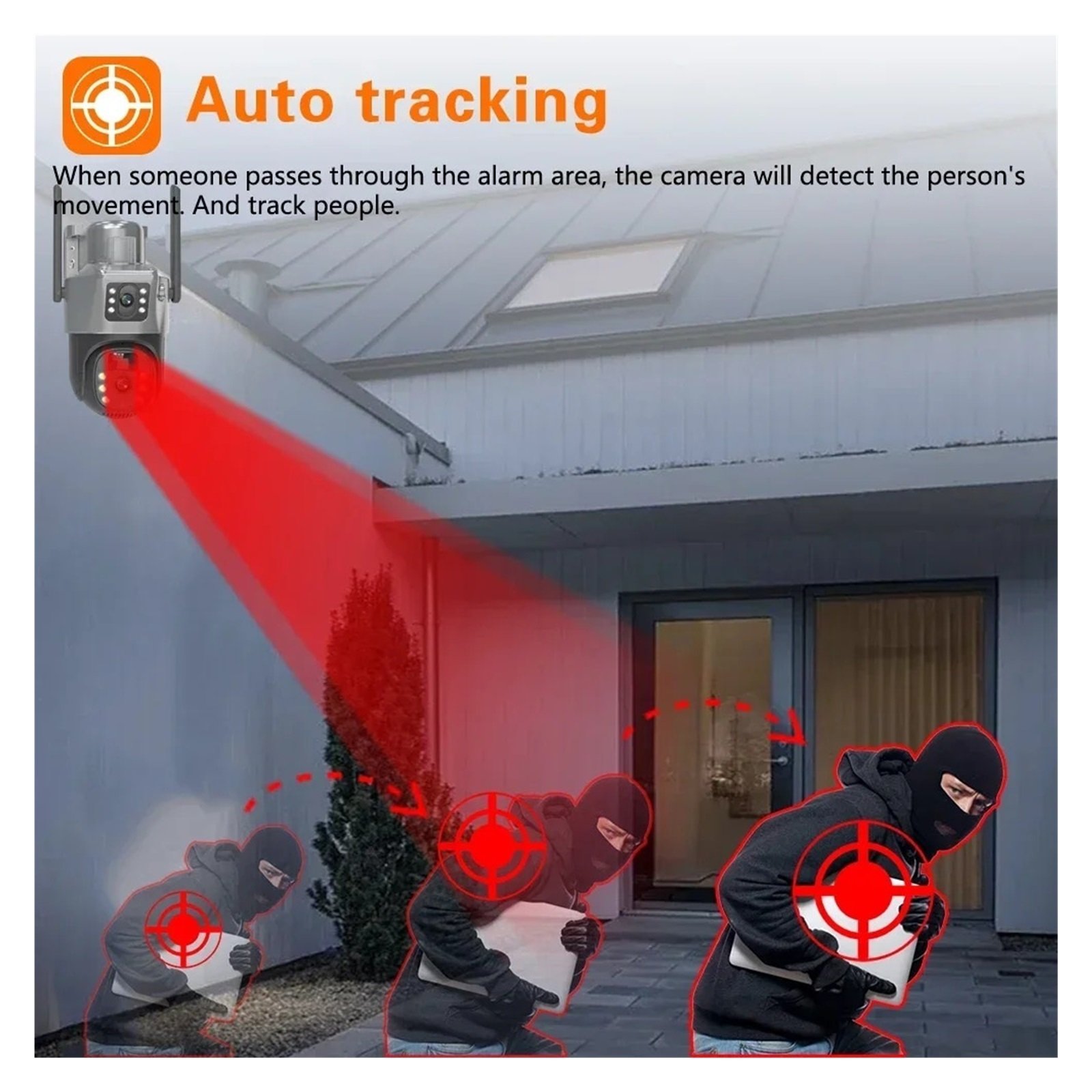 Senhuo 4K 8 Million Solar PTZ Camera WIFI Dual Lens Security CCTV Zoom Humanoid Tracking Record Outdoor Wireless Monitoring