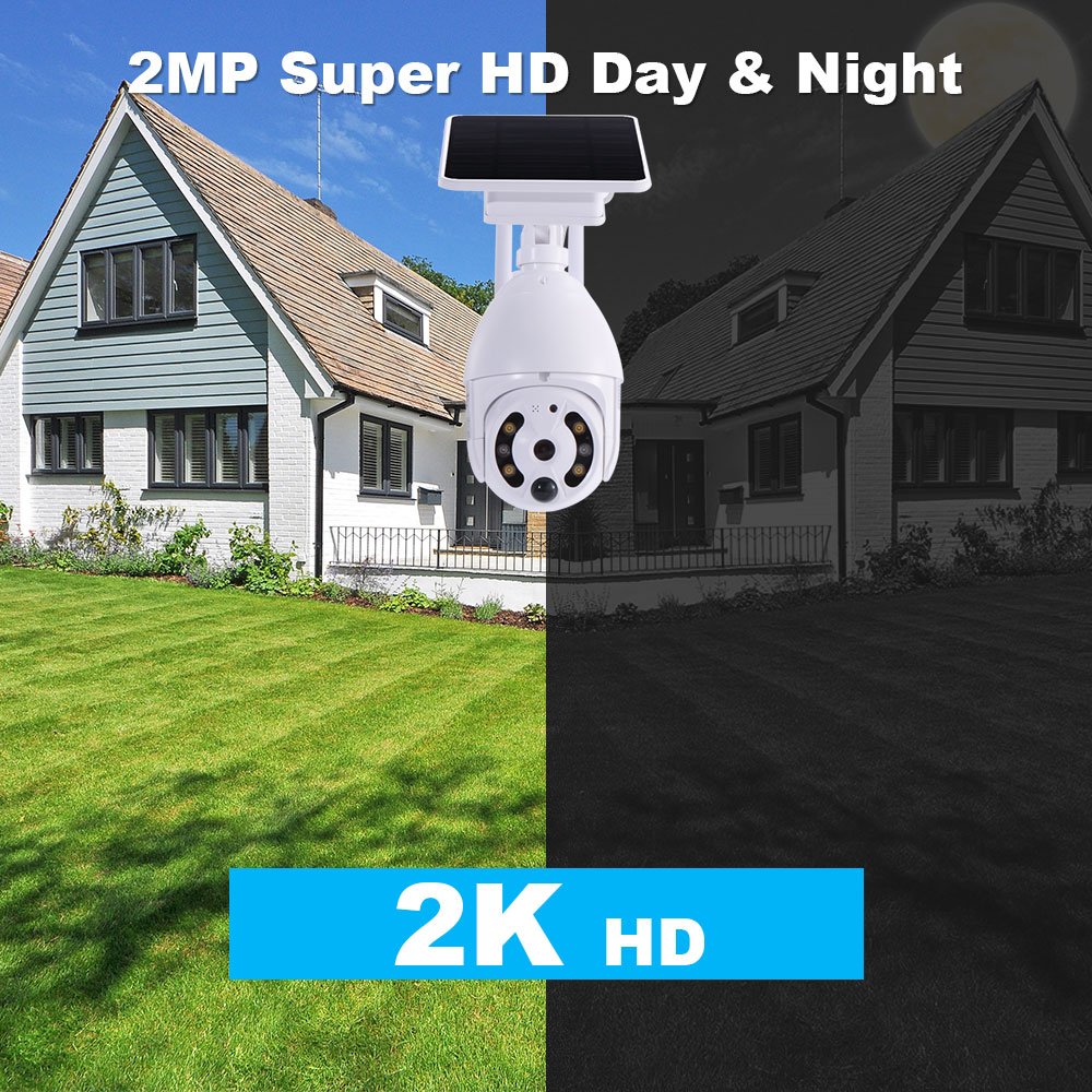 TecDeft low power 4MP CCTV Video Surveillance ip camera solar power 8W Solar Panel PTZ 4G Camera