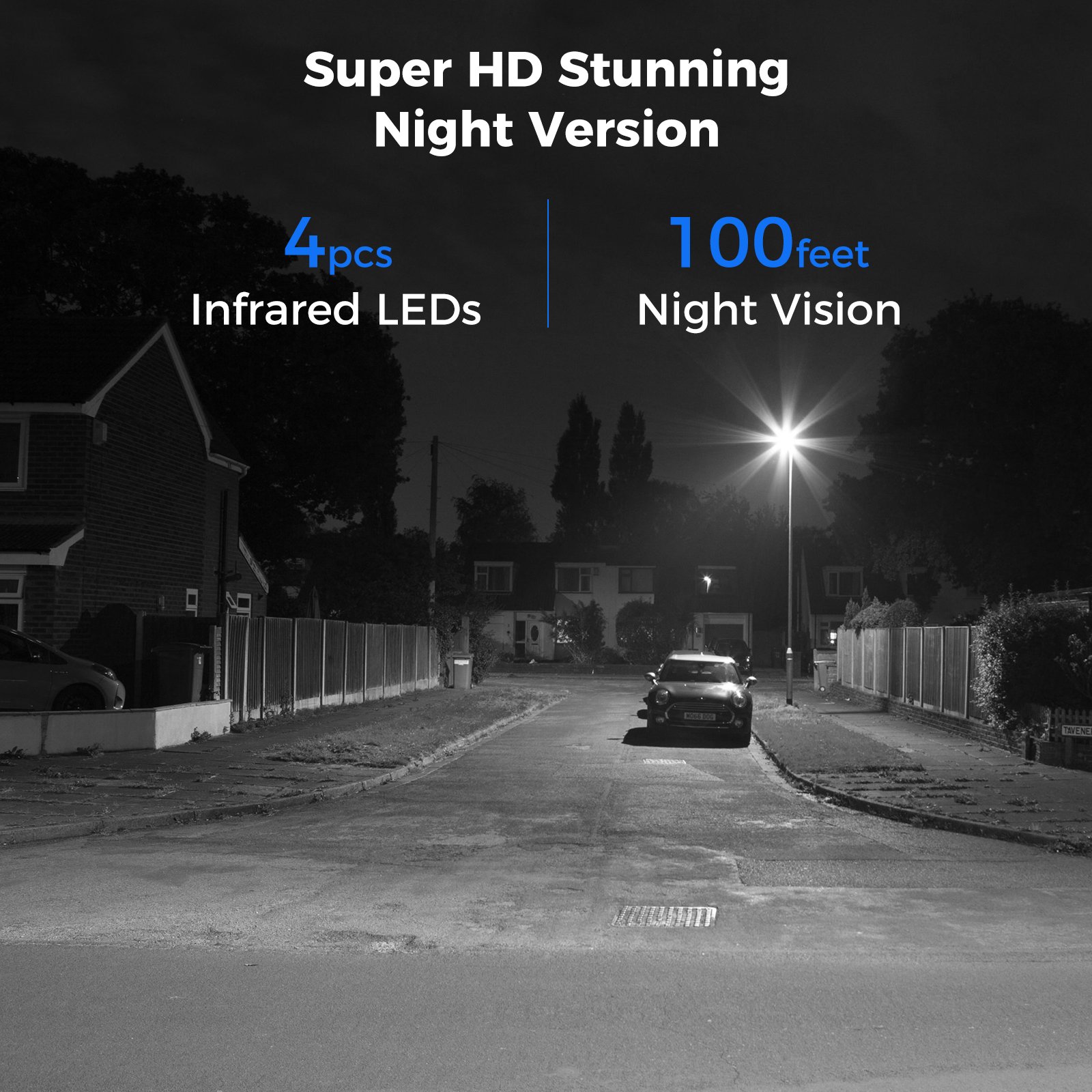 Hiseeu 5MP 3K H.265 16ch Color Night Vision with Audio Outdoor Video Surveillance DVR Kit Home Security CCTV Camera System