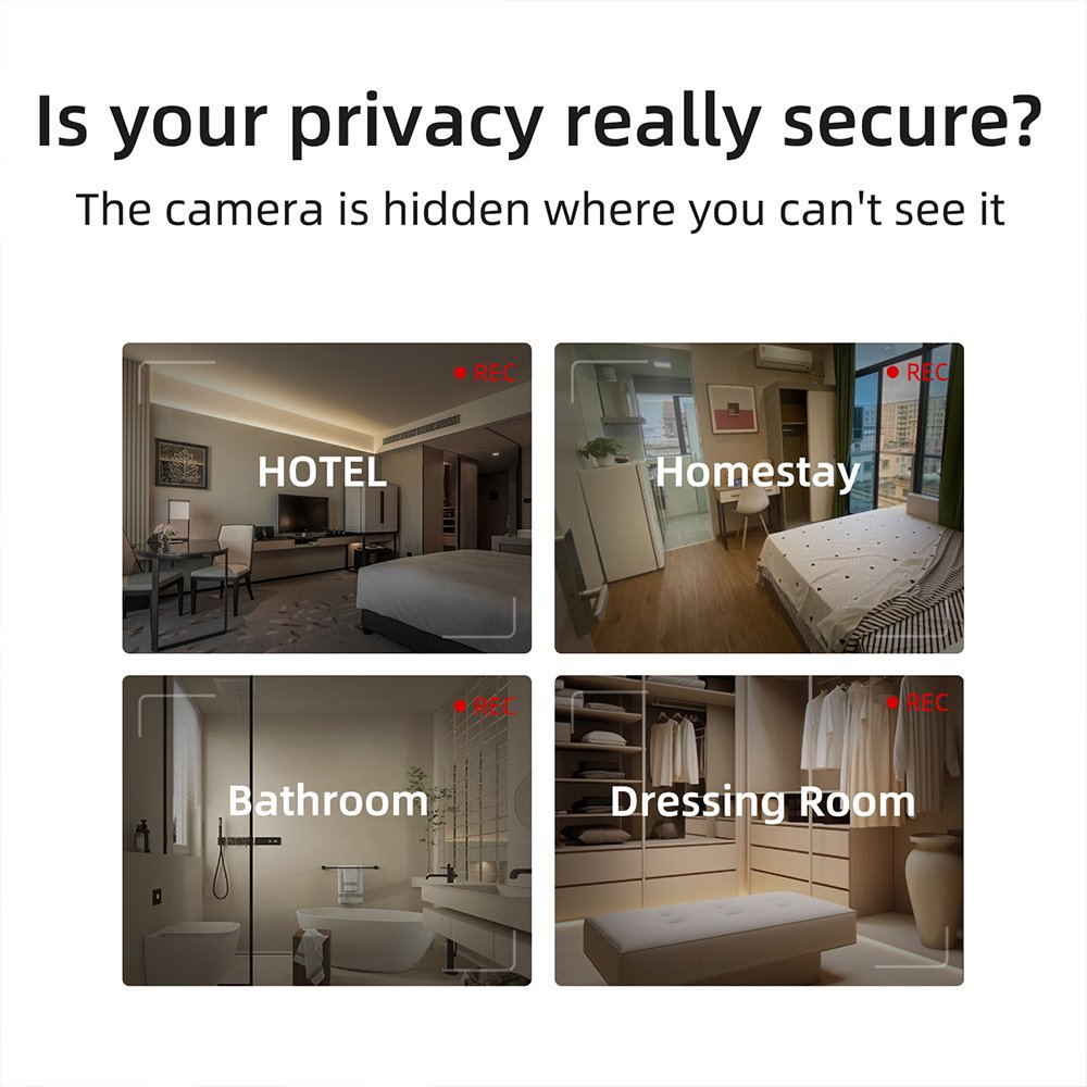 Black camera detector, hotel infrared scanning detector anti theft and anti peeping intelligent detection Portable black