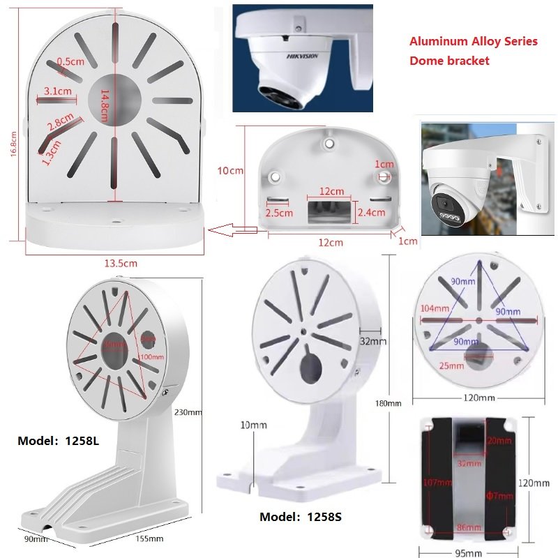 1Hidden Line Plastic Series hemisphere Monitoring Bracket and cctv dome bracket and cctv camera bracket