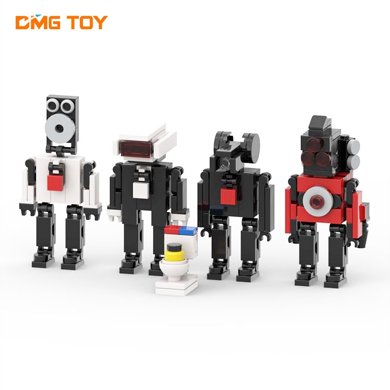 Building Block Sets Model Toilet People Battle Sisters TV People Female Stereo Man Machine Assembled Toy Blocks