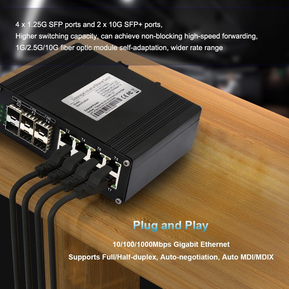 High-Speed 10/100/1000 Mbps Splitter Hub Surveillance Needs - Effortless Network Adapter Gigabit Network Switch