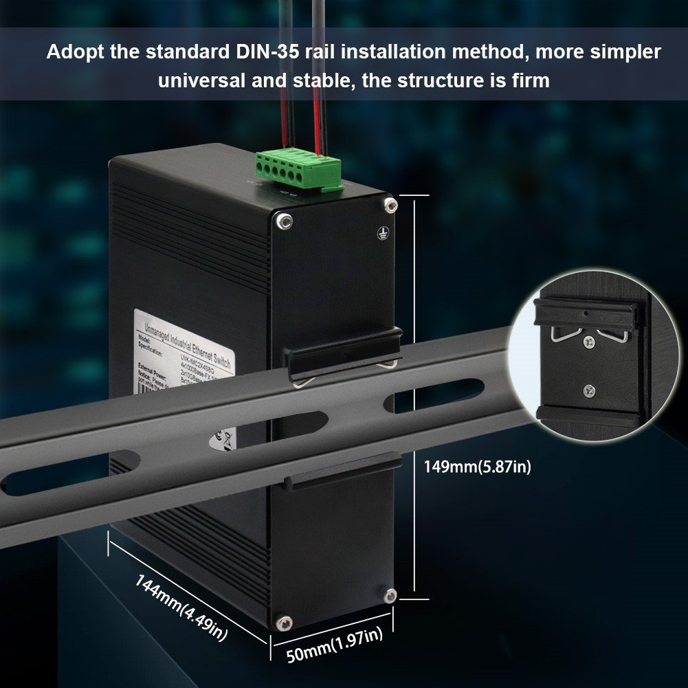 High-Speed 10/100/1000 Mbps Splitter Hub Surveillance Needs - Effortless Network Adapter Gigabit Network Switch