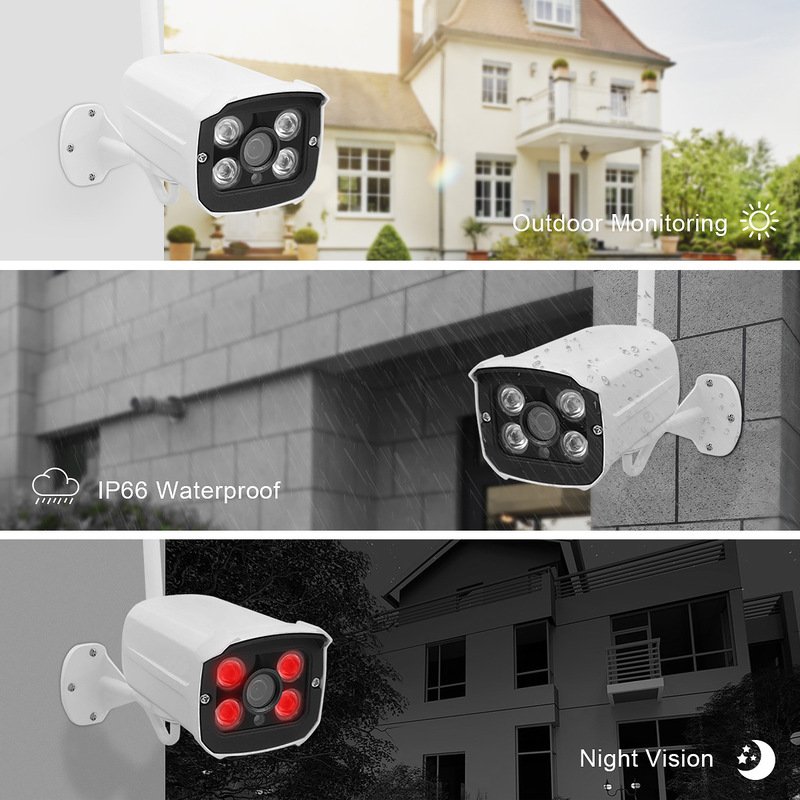 Hot selling 2MP 1080P 8CH Tuya Smart Life Wifi NVR Kit with 8 Cameras CCTV Security System Waterproof IP Camera Kit