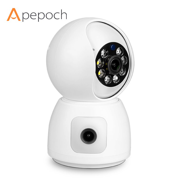 Tuya/Eseecloud/V380 Dual Lens baby cctv surveillance wifi security camera two-way audio ptz rotation indoor outdoor use camera