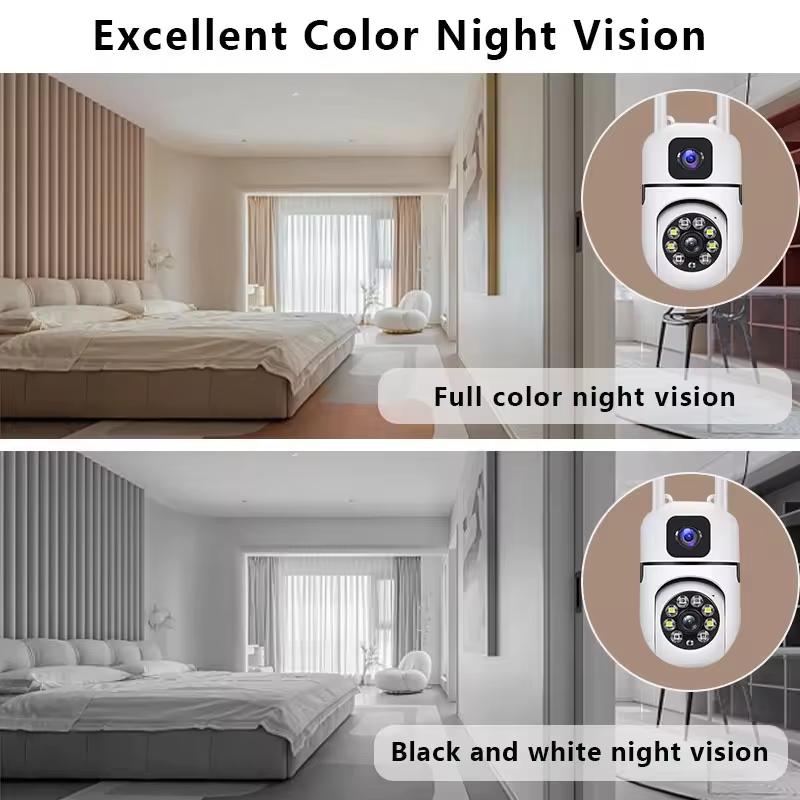Hot sale YIIOT Dual Lens Wifi IP Camera 4MP HD Smart 360 Degree CCTV Camera Wireless Network Light Wifi Bulb Security Camera